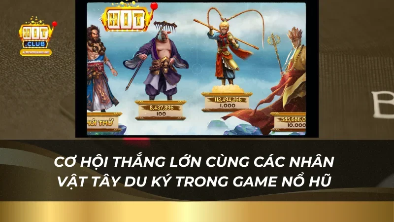 Cơ hội thắng lớn cùng các nhân vật trong game nổ hũ